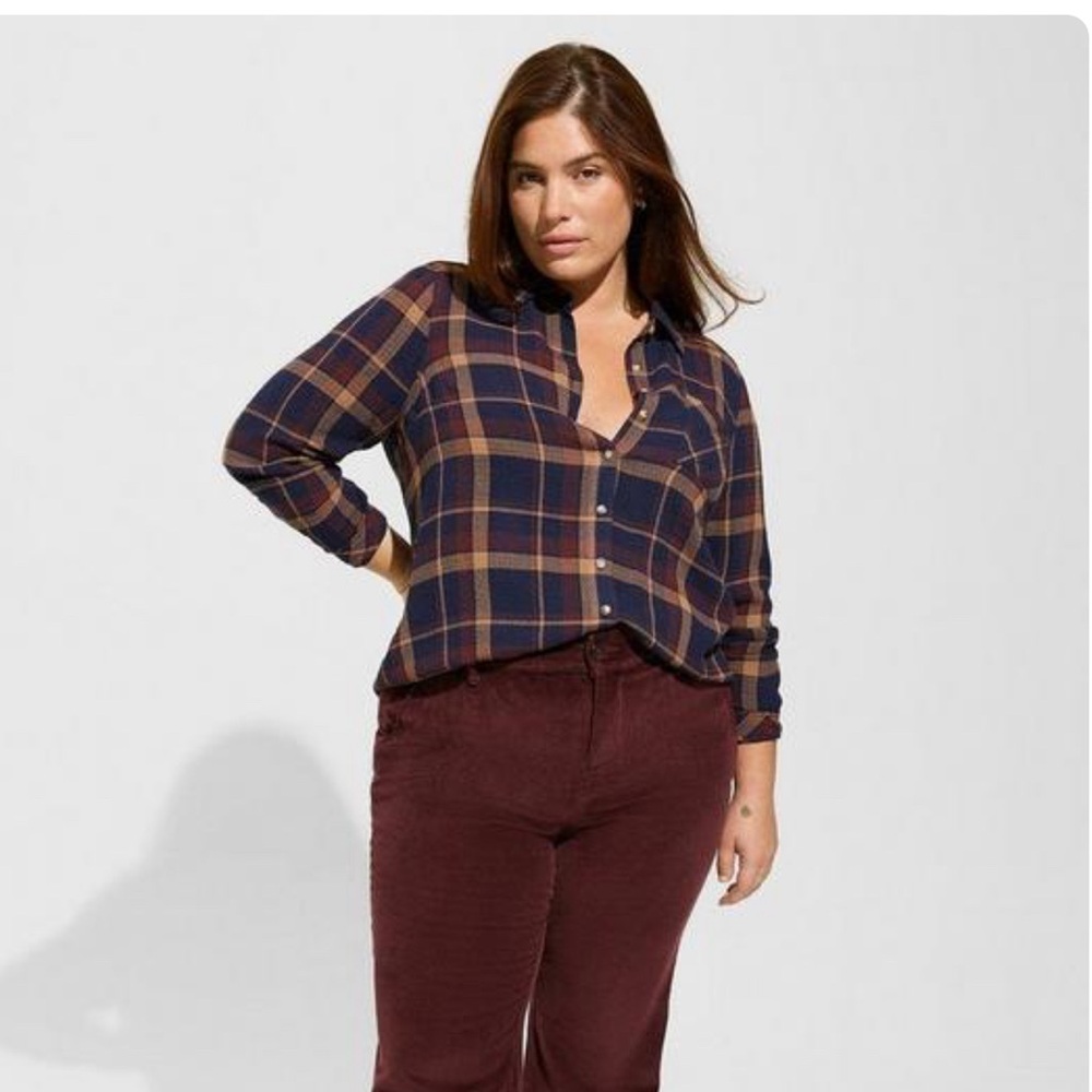 Crinkle Flannel Gauze Button Up Tunic | Torrid